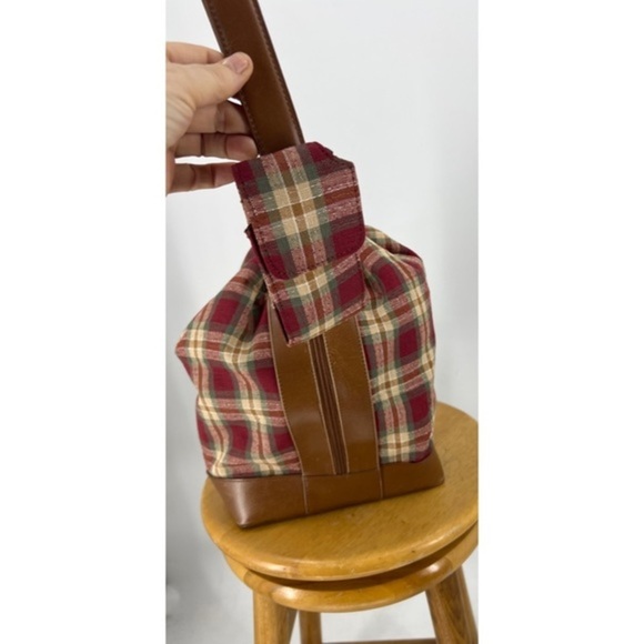 Longaberger homestead, vintage classic plaid sling shoulder bag - Picture 12 of 17